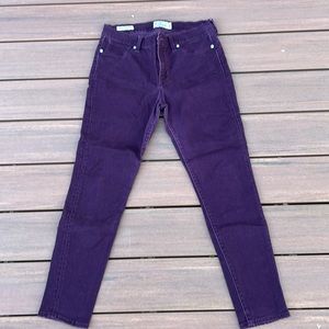 Lucky Brand Purple Velveteen Skinny Jeans